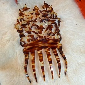 Spanish Mantilla Peineta Faux Tortoise Hair Comb